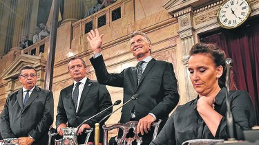 Macri, el 1ª de marzo, en la apertura de sesiones del Congreso. Ese día anunció el envío de la reforma del Código Penal.