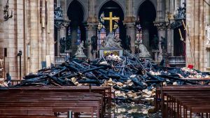 El cortocircuito de un elevador de andamios podría haber originado el incendio en Notre Dame