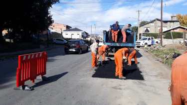 Las obras de bacheo se llevaron a cabo en diversos puntos de la ciudad. Foto. gentileza
