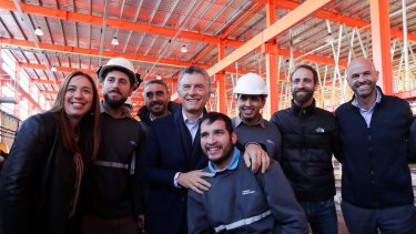 En Tolosa, Dietrich acompañó al presidente Mauricio Macri en la reapertura de talleres ferroviarios cerrados en 2001. Foto: @Guillodietrich.