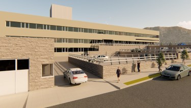 Así quedará uno de los accesos a la futura Ciudad Judicial de Zapala, por avenida del Maestro. (Gentileza)