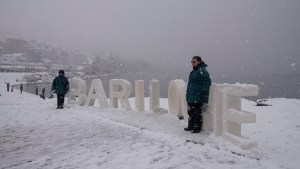 Una gran nevada cubrió Bariloche