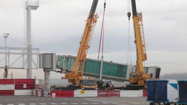Los avances de las obras en el aeropuerto.  Foto: Twitter: @OmarGutierrezOk