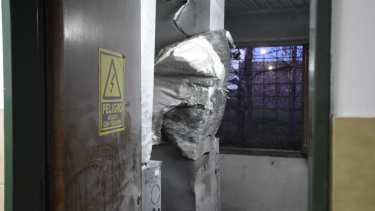 Una de las dos calderas del área de rehabilitación se incendió. (Foto: Florencia Salto.-)