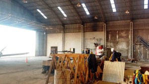 Mejoran el hangar provincial en el aeropuerto de Viedma