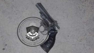 El revólver fue arrojado sobre el techo de una casa. (Foto: Gentileza.-)