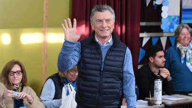 Mauricio Macri en el momento de su votación. Foto: Télam.