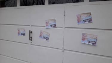 Los carteles  dirigidos a Bermúdez Foto: Facebook @bermudeznqn