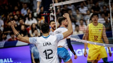 El opuesto del Dino fue fundamental para Argentina en un Weekend de alto nivel en el que aseguró su lugar en los Juegos Olímpicos. (Foto: Prensa Feva)