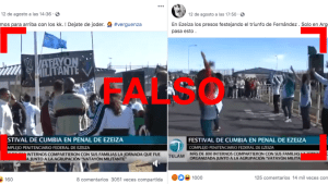 Es falso que se realizó un festival de cumbia en el penal de Ezeiza para festejar el triunfo de Alberto Fernández