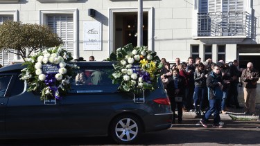 La despedida de José Luis Foulkes, quien falleció el sábado en Viedma. Foto: Mauricio Martin.