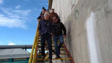 Junto al diputado Sergio Wisky