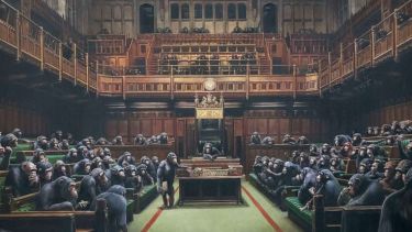 Banksy y el Brexit: subastan la obra en la que los representó como chimpancés