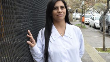 Hace 9 años que es docente en contextos de encierro. Trabajó en la cárcel de mujeres. Hoy se desempeña en la Unidad 11 y en el complejo penitenciario de Senillosa. Foto: Florencia Salto.