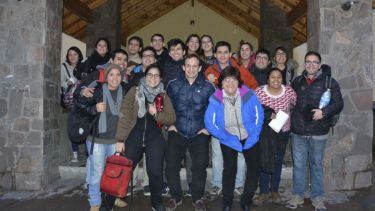 El equipo profesional en una edición anterior de las Jornadas de Salud hacia la Línea Sur