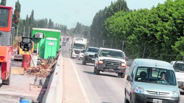 La imagen ayer, con tránsito pero con la necesidad de precaución.