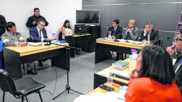 Una audiencia del juicio en el que fue absuelto por el beneficio de la duda Darío Rubén Millalonco.