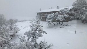 La nieve vistió de blanco la cordillera de Neuquén