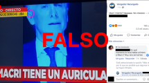 Imagen de Es falso que Macri tenía un auricular durante el debate presidencial