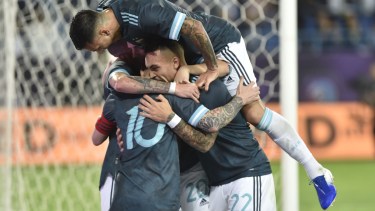 La selección dio una nueva muestra de superación ante Brasil.  (foto AP)