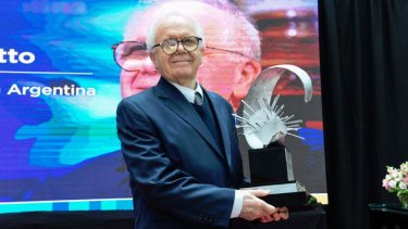 El físico Conrado Varotto, fundador de Invap, fue distinguido a nivel nacional. Gentileza