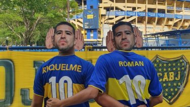 Las caretas de Román fueron secuestradas por el personal de seguridad Xeneize.