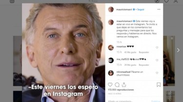 Mauricio Macri convoca a la gente a Instagram.