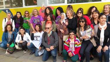 El mural se inauguró hoy a la mañana  en la Escuela de Música de Neuquén.