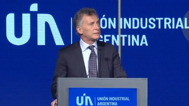 Macri cerró hoy la conferencia en la UIA. Foto: captura de pantalla.