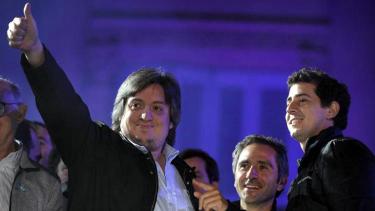 Máximo Kirchner, Larroque y De Pedro.