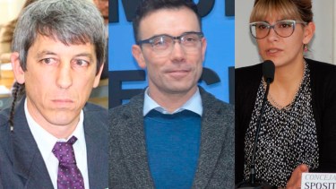 Chiocconi, Altamiranda y Spósito, los tres rionegrinos que completaron la lista del FpV en 2017.