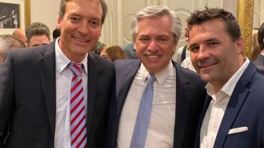 Soria, Fernández y el neuquino Darío Martínez. Foto: gentileza.-