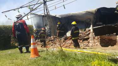 El techo se desplomó.  Foto: Andrea Vázquez 