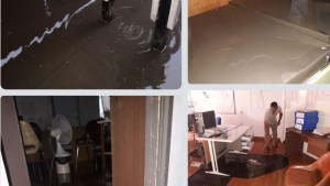 El edificio del IPPV en Viedma bajo agua