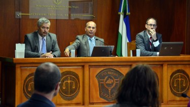 El Tribunal de juicio que ratificó la prisión preventiva. Foto Archivo: Marcelo Ochoa
