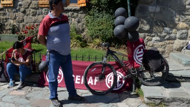 Días atrás, ATE llevó el reclamo por los trabajadores de Senaf al centro Cívico. Archivo