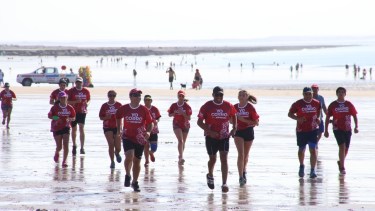 Así se vivió la edición anterior del "Yo Corro" en Las Grutas. Mañana habrá una nueva cita, en la cuarta bajada