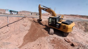 Se extenderán por 30 días las obras en el socavón del Cañadón de las Cabras