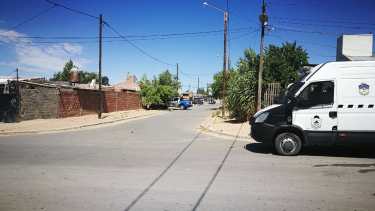 El lugar donde el policía recibió el disparo.  Foto: Gentileza
