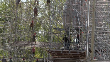 La estructura fue montada por la empresa Super Técnica para Show. (FOTO: Oscar Livera)