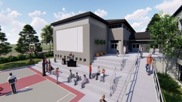 El SUM- Gimnasio del colegio Ángel Gallardo tendrá hasta camarines. 