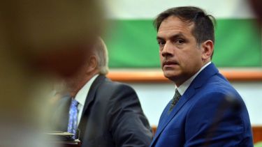 El medico Leandro Rodríguez Lastra en la audiencia de revisión de la condena. Foto: Marcelo Ochoa.-