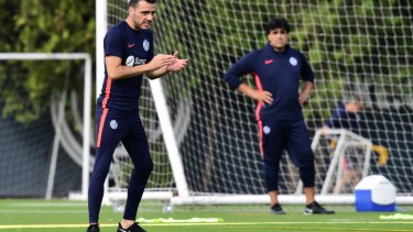 Soso dirigió su primera práctica en el Ciclón esta mañana. (Foto: @SanLorenzo)