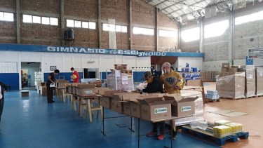 El principal acopio de donaciones se encuentra en Neuquén. Foto: archivo