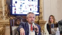 Imagen de Fernández encabezaba una videoconferencia con jefes de bloques de Diputados
