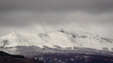 Las primeras nevadas en el cerro Chapelco. Foto: Patricio Rodríguez 
