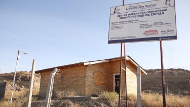 Hace cinco años que está abandonada la obra. (Municipalidad de Zapala)