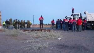 Es total el corte de ruta de los mineros en Arroyito