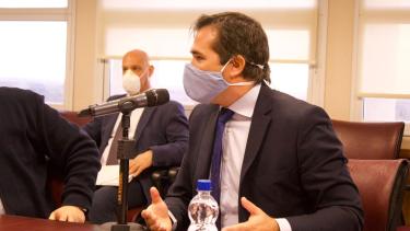Gerez fue a la comisión A acompañado de dos fiscales jefe. (Gentileza)
