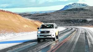Precaución al circular: rutas con hielo en la cordillera de Río Negro